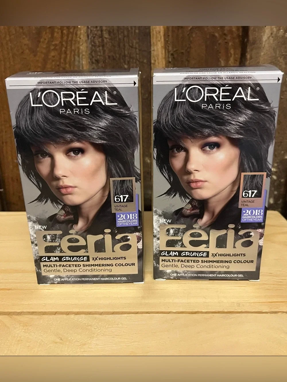 L’Oréal Féria 2 Glam Grunge Shimmering Hair Color 617 Vintage Teal Halloween